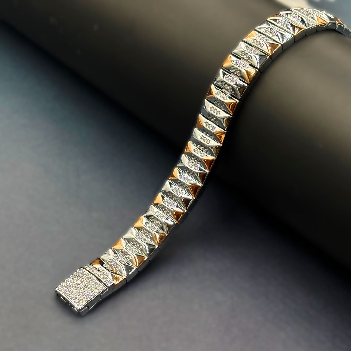 ✨ Regalia Luxe Gold Rhodium Bracelet Italian 92.5 Sterling Silver | Bold Luxury Redefined