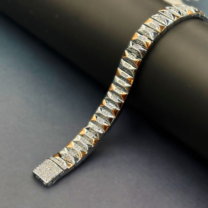 ✨ Regalia Luxe Gold Rhodium Bracelet Italian 92.5 Sterling Silver | Bold Luxury Redefined