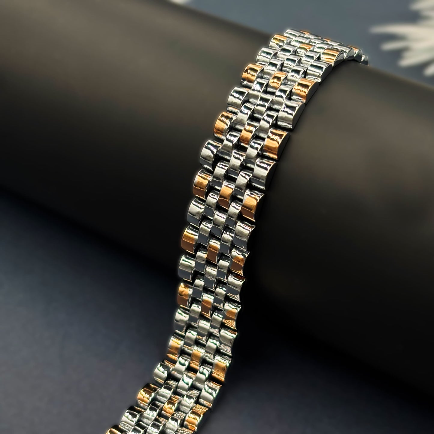 ✨ Imperio Luxe Dual-Tone Bracelet Italian 92.5 Sterling Silver | Signature Luxury Craftsmanship