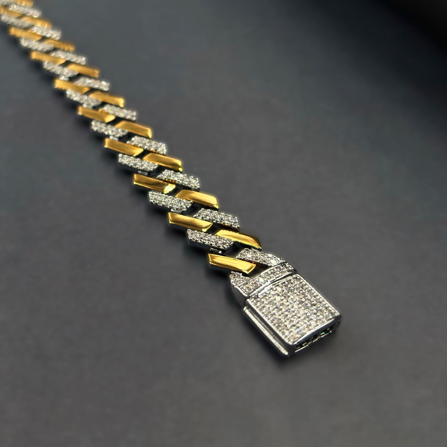 ✨ Imperial Luxe Cuban Link Bracelet – Italian 92.5 Sterling Silver | Gold Rhodium Finish