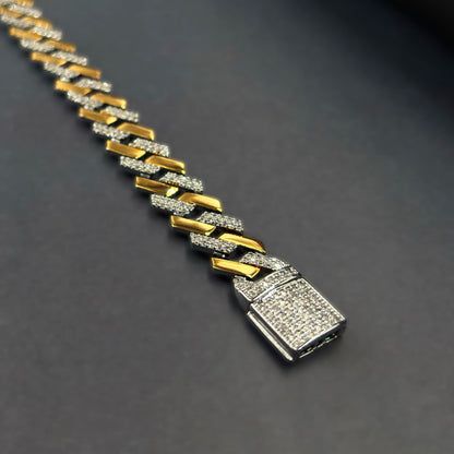 ✨ Imperial Luxe Cuban Link Bracelet – Italian 92.5 Sterling Silver | Gold Rhodium Finish
