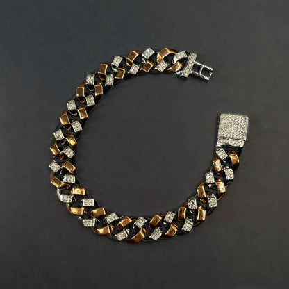 ✨ Aurelia Luxe Cuban Link Bracelet – Italian 92.5 Sterling Silver | Rose Gold Rhodium Finish