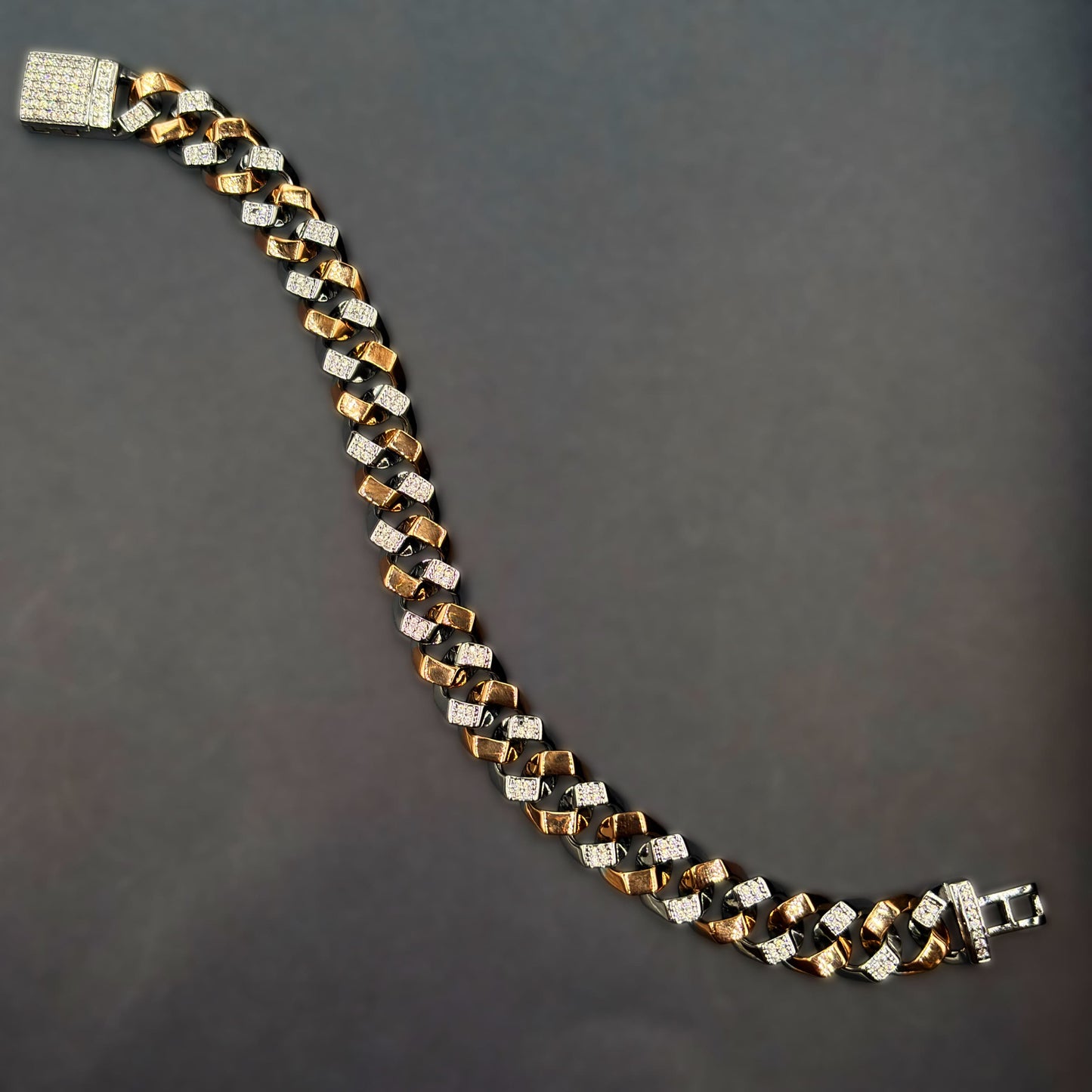 ✨ Aurelia Luxe Cuban Link Bracelet – Italian 92.5 Sterling Silver | Rose Gold Rhodium Finish
