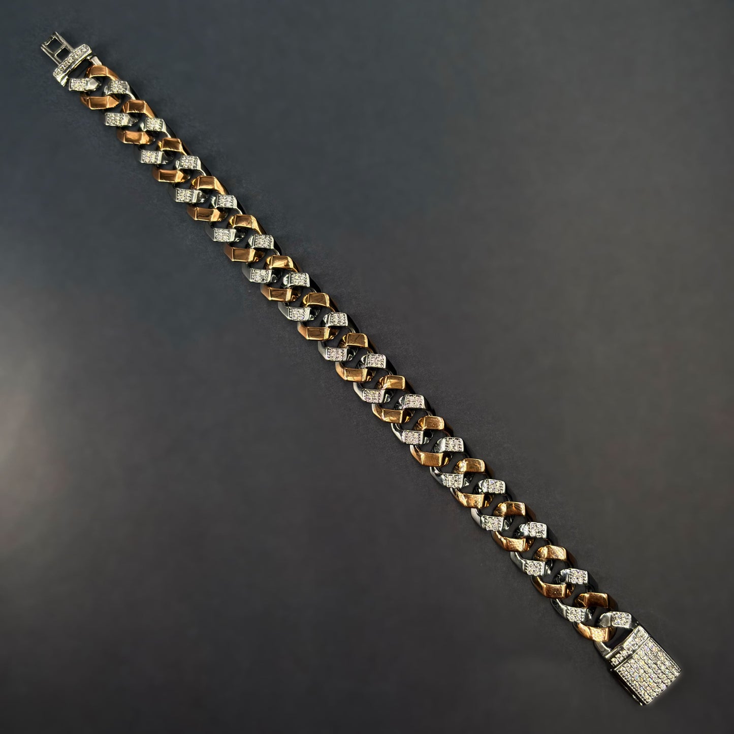 ✨ Aurelia Luxe Cuban Link Bracelet – Italian 92.5 Sterling Silver | Rose Gold Rhodium Finish