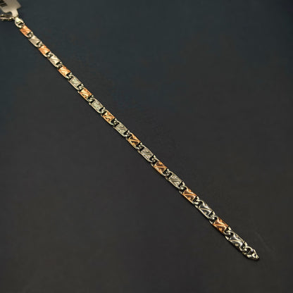 ✨ Triad Luxe CZ Bracelet – Italian 92.5 Sterling Silver | Rose Gold Rhodium Finish