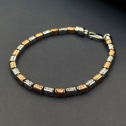 ✨ Titan Edge Premium Men’s Bracelet – Italian 92.5 Sterling Silver | Rose Gold Rhodium Finish