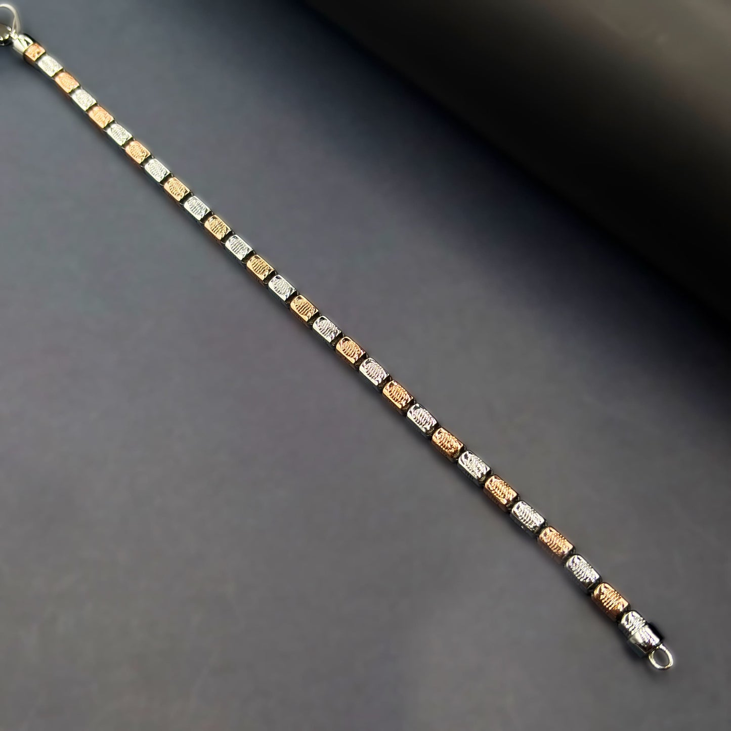 ✨ Titan Edge Premium Men’s Bracelet – Italian 92.5 Sterling Silver | Rose Gold Rhodium Finish