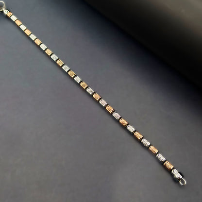 ✨ Titan Edge Premium Men’s Bracelet – Italian 92.5 Sterling Silver | Rose Gold Rhodium Finish