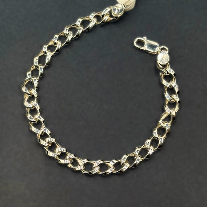 ✨ Classic Cuban Link Premium Men’s Bracelet – Hollow Design | Italian 92.5 Sterling Silver