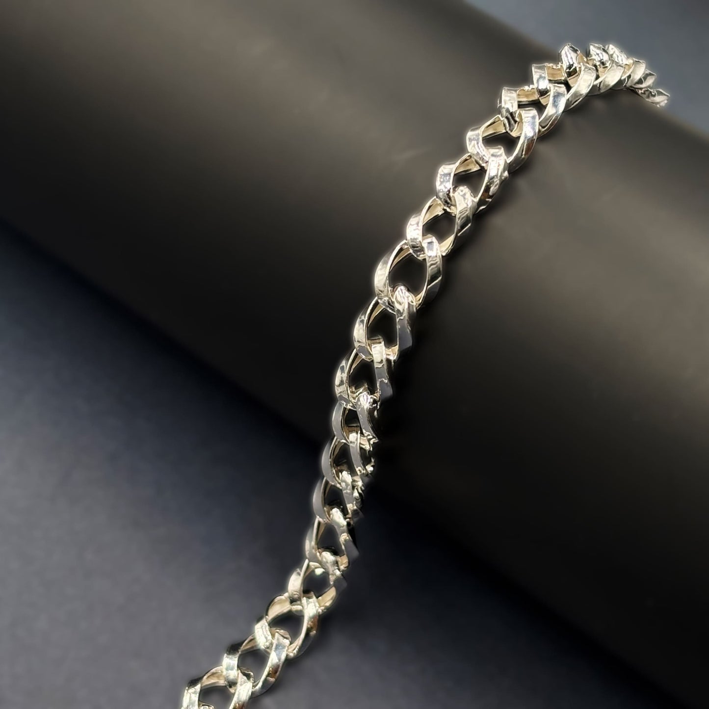 ✨ Classic Cuban Link Premium Men’s Bracelet – Hollow Design | Italian 92.5 Sterling Silver