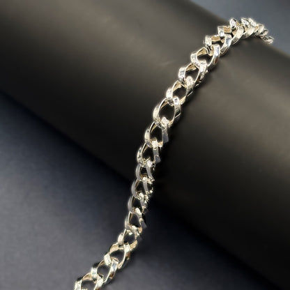 ✨ Classic Cuban Link Premium Men’s Bracelet – Hollow Design | Italian 92.5 Sterling Silver