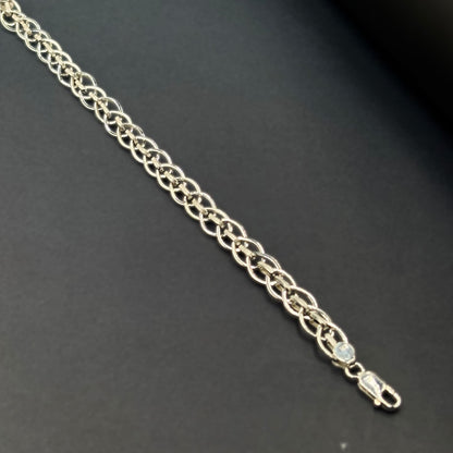 ✨ Textured Oval Link Premium Men’s Bracelet – Hollow Design | Italian 92.5 Sterling Silver