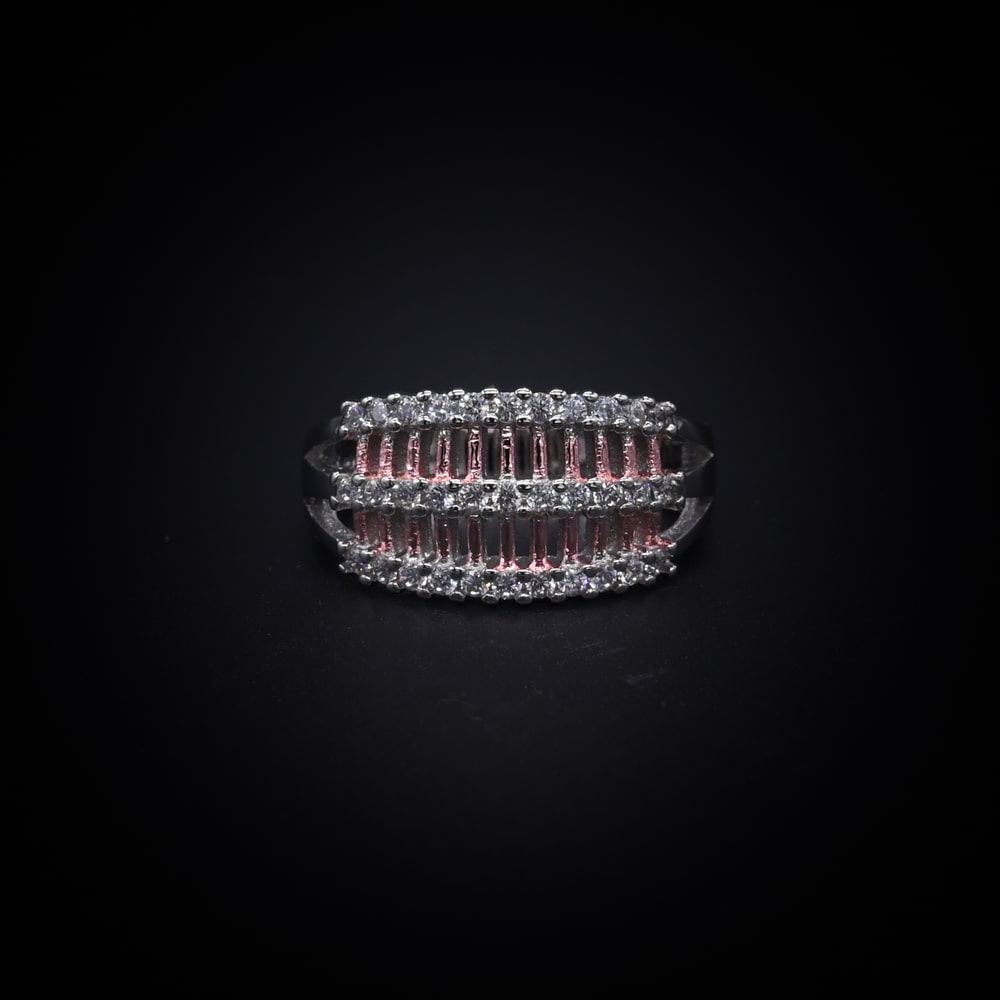 Royal Dual-Row Elegance Ring – Italian 92.5 Silver
