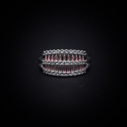 Royal Dual-Row Elegance Ring – Italian 92.5 Silver