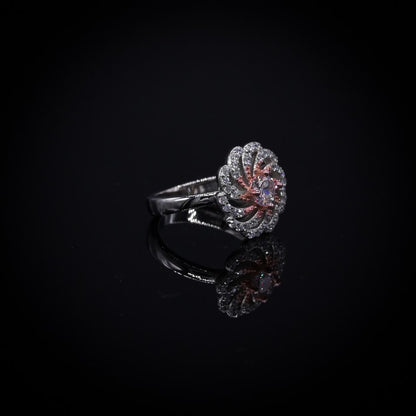 Enchanted Halo Spiral Ring – Italian 92.5 Silver