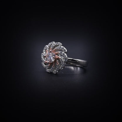 Enchanted Halo Spiral Ring – Italian 92.5 Silver