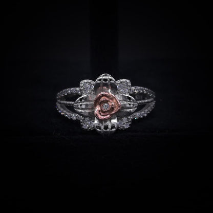 Royale Blossom Halo Ring – Italian 92.5 Silver Luxury Edition