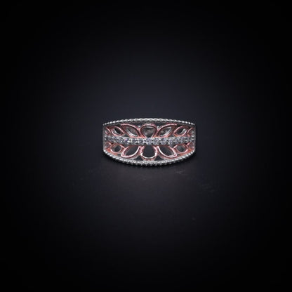 Regal Petal Lattice Band – Italian 92.5 Silver Luxury Ring