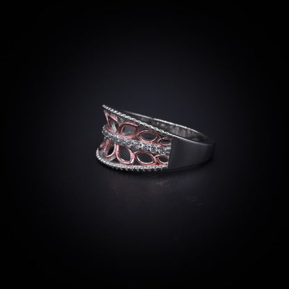 Regal Petal Lattice Band – Italian 92.5 Silver Luxury Ring