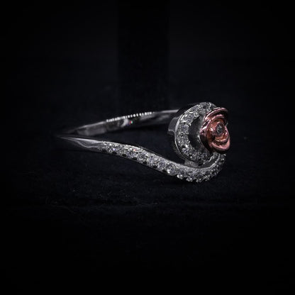 Enchanted Rose Swirl Ring – Italian 92.5 Silver Luxury Edition