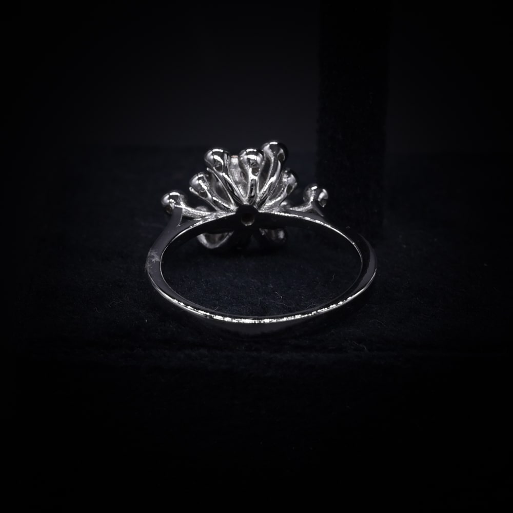 Radiant Bloom Rose Halo Ring – Italian 92.5 Silver Luxury Edition