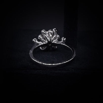 Radiant Bloom Rose Halo Ring – Italian 92.5 Silver Luxury Edition