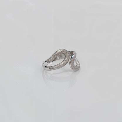 “Eternal Oval Radiance Ring in Italian 92.5 Silver”