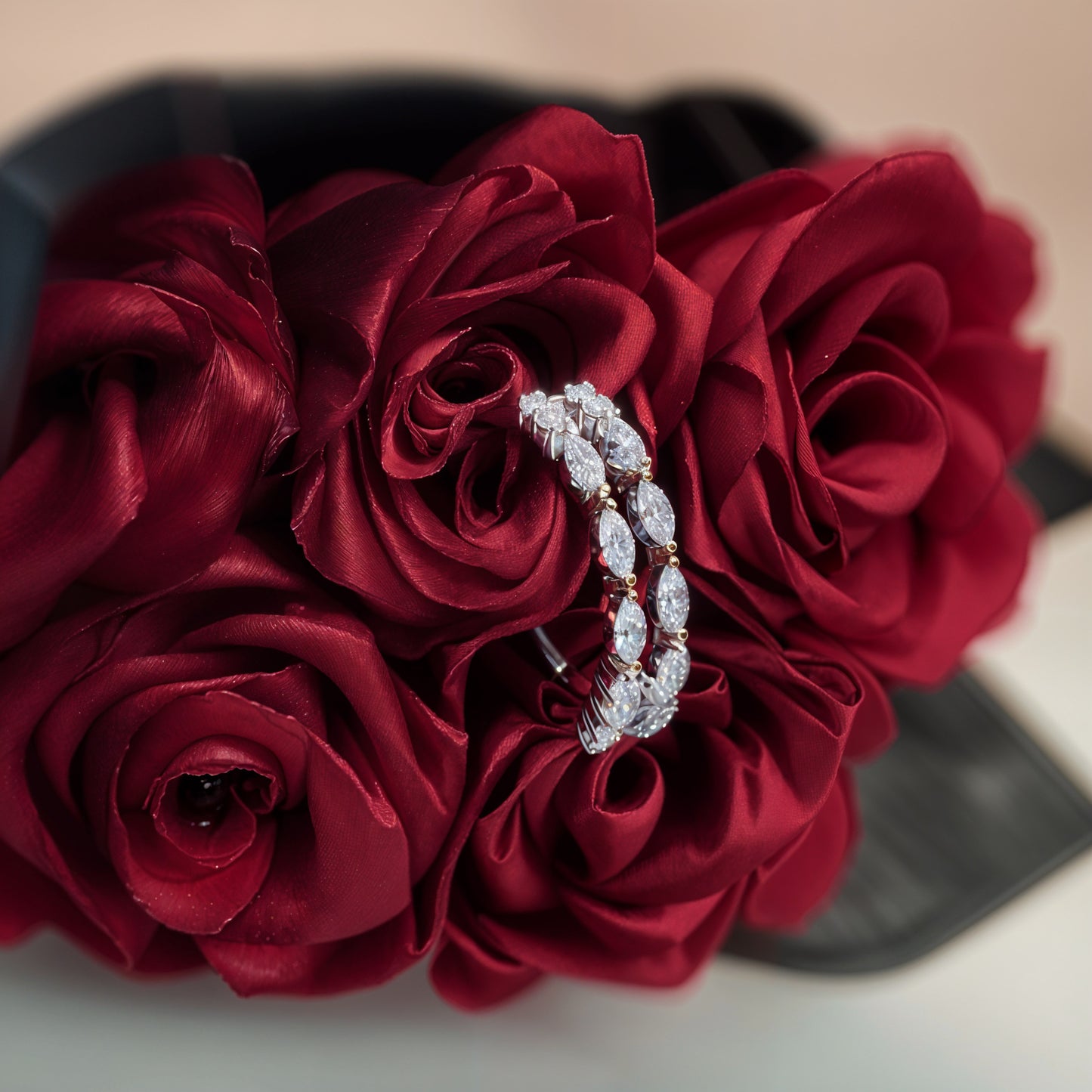 “Eternal Radiance Dual-Band CZ Silver Ring – Adjustable Free Size Elegance”