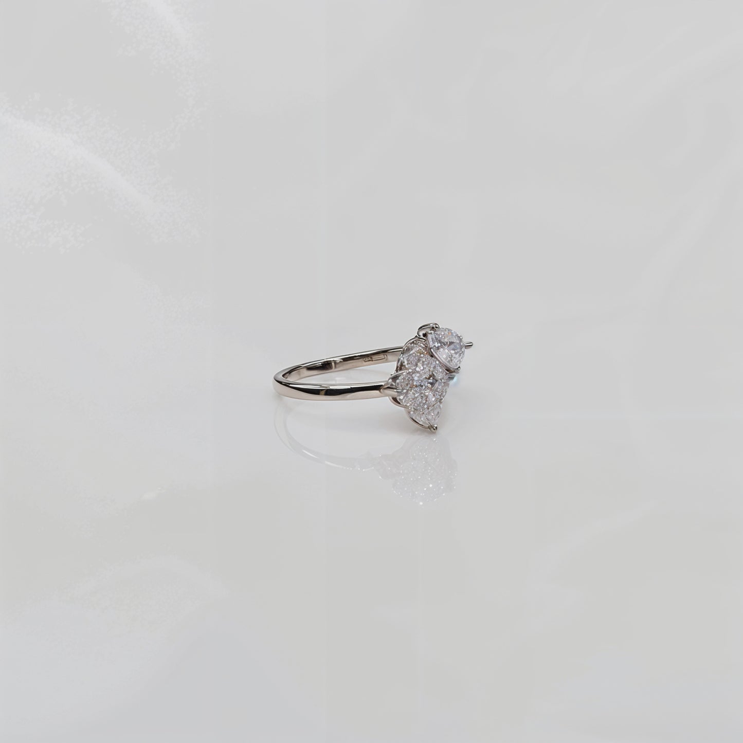 “Floral Radiance Adjustable Ring – Italian 92.5 Silver with CZ Brilliance”