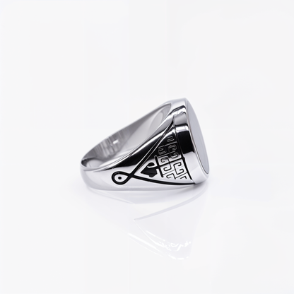 Turkish Style Men’s Silver Ring with Black Onyx