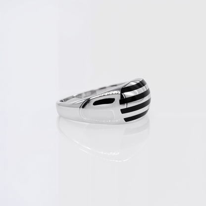 Turkish Style Men’s Silver Ring with Black Onyx