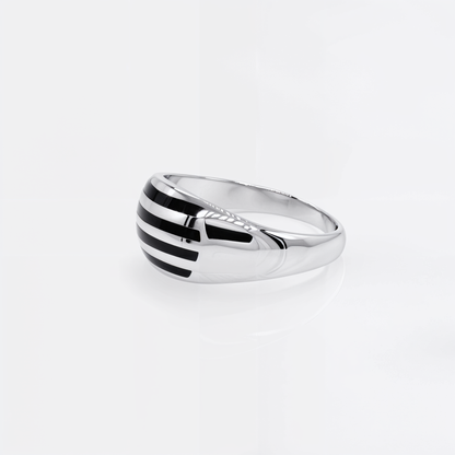 Turkish Style Men’s Silver Ring with Black Onyx