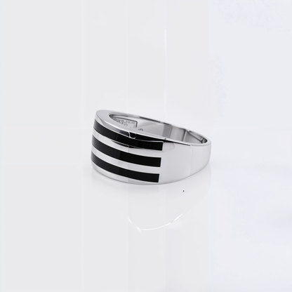 Turkish Style Men’s Silver Ring with Black Onyx