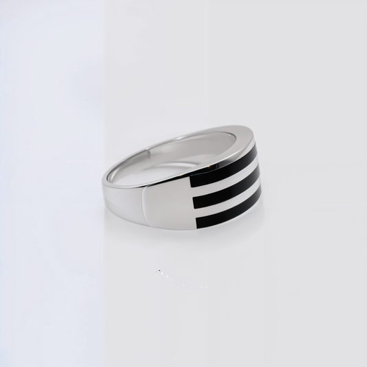 Turkish Style Men’s Silver Ring with Black Onyx
