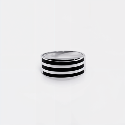 Turkish Style Men’s Silver Ring with Black Onyx
